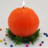 Свеча новогодняя &quot;Апельсин крупный&quot; - Свеча новогодняя "Апельсин крупный"