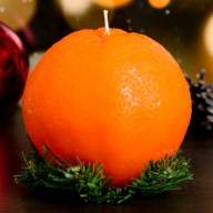 Свеча новогодняя &quot;Апельсин крупный&quot; - Свеча новогодняя "Апельсин крупный"