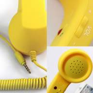 Телефонная ретро трубка для смартфона жёлтая - Телефонная ретро трубка для смартфона жёлтая